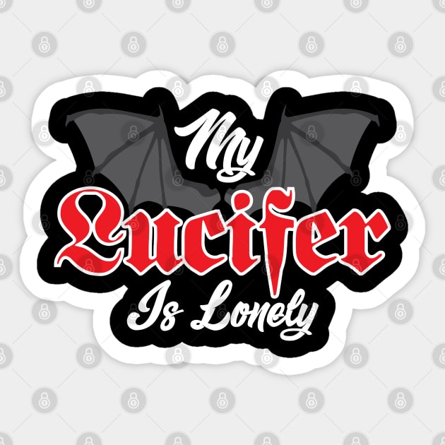 My Lucifer Is Lonely - Demon Wings Sticker by BlackRavenOath